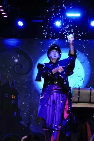 magicien halloween confettis